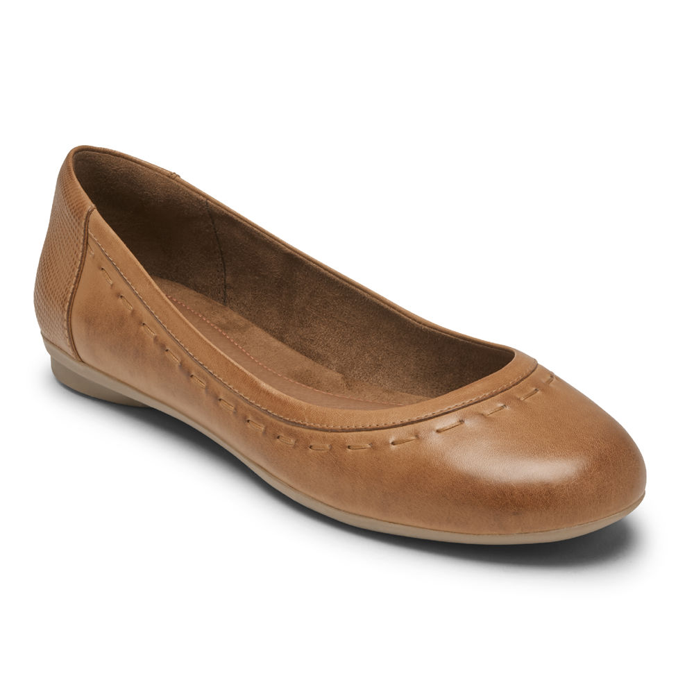 Rockport Flats Sko Dame Brune - Cobb Hill Maiika Ballet - FNTK73182